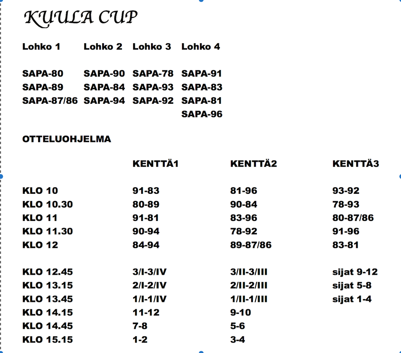 Kuula Cup uusi